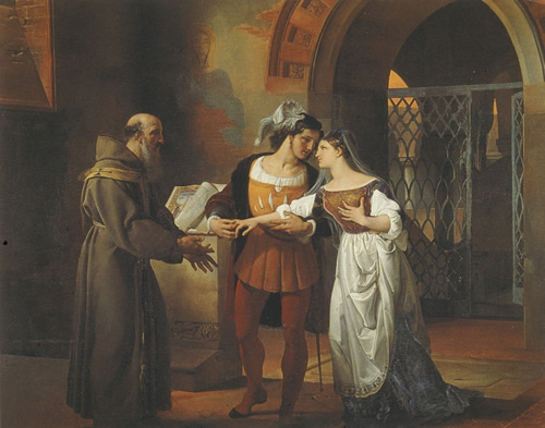 Ф.Хайес.Ромео и Джульетта с аббатом Лоренцо. 1823