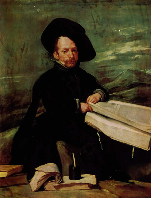 Диего Веласкес.  Портрет придворного шута по прозвищу Эль Примо. 1644