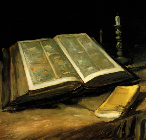 Винсент  Ван Гог. Натюрморт с библией. 1885