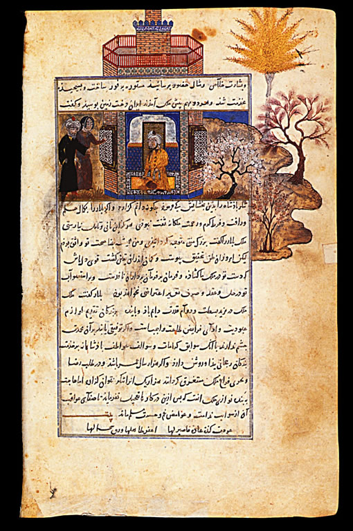1390. le livre de kalila et dimna,  belad et Irandokht au palais