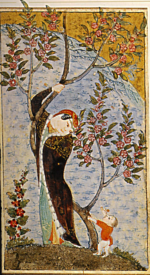 1480.  Anthologie poetique persanne, Femme et enfant  Herat